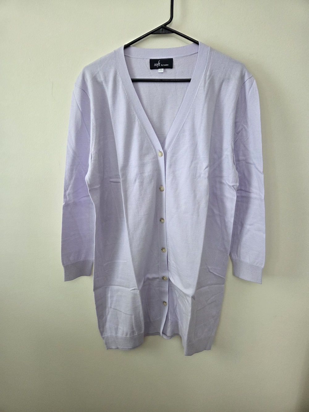 Soft by NAADAM Cotton Cashmere Button Duster Cardigan In Lavender-Size Small